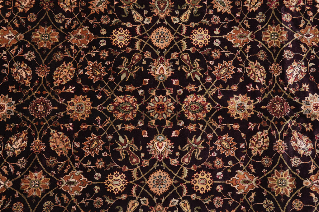 9 x 12.8 Quality Handmade Wool and Silk Rug #PIX-14518