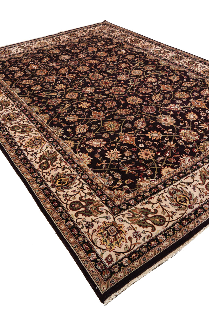 9 x 12.8 Quality Handmade Wool and Silk Rug #PIX-14518