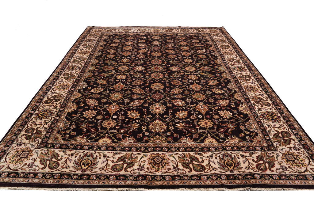 9 x 12.8 Quality Handmade Wool and Silk Rug 