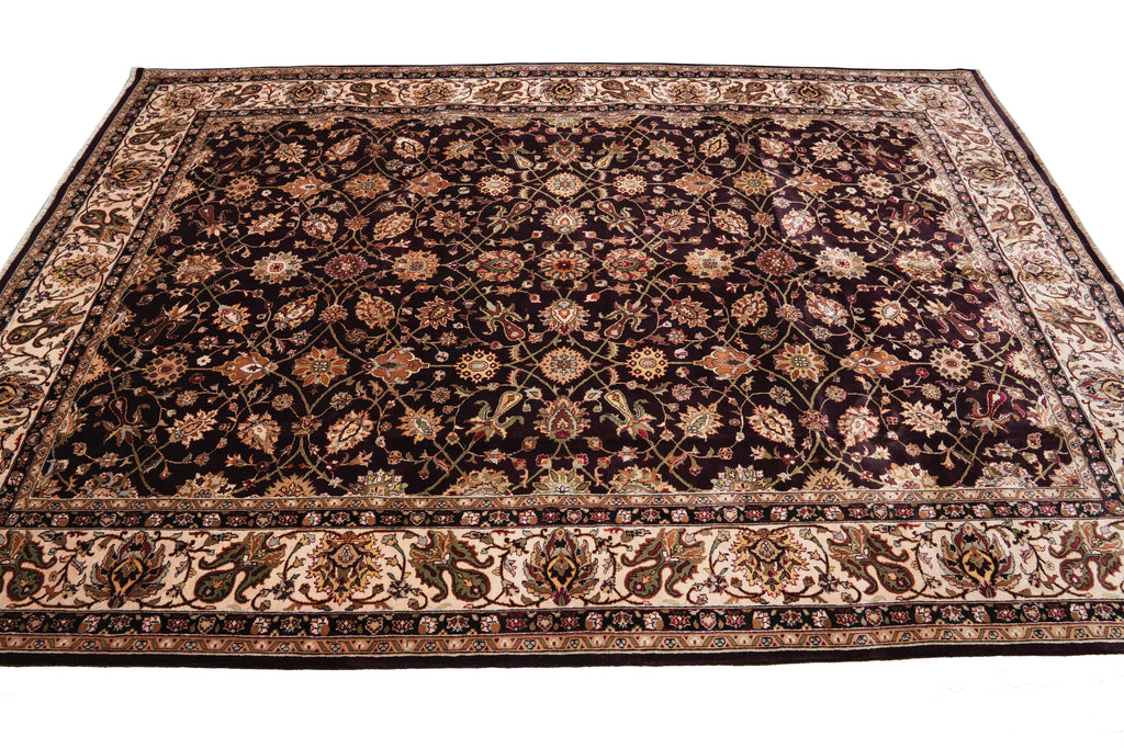 9 x 12.8 Quality Handmade Wool and Silk Rug 