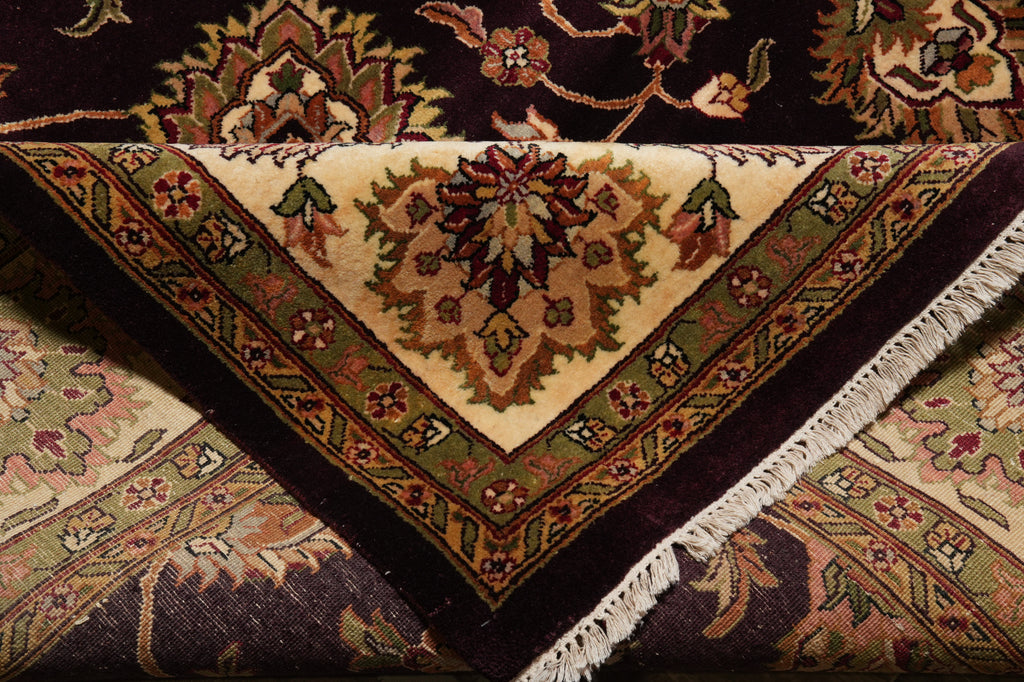 9 x 12 Black  Dense Wool Jaipur Hand-Knotted Rug #PIX-14575