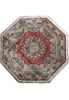 Load image into Gallery viewer, 8 x 8 Feet Octagonal Handmade Silk Fancy Signed Rug #50359