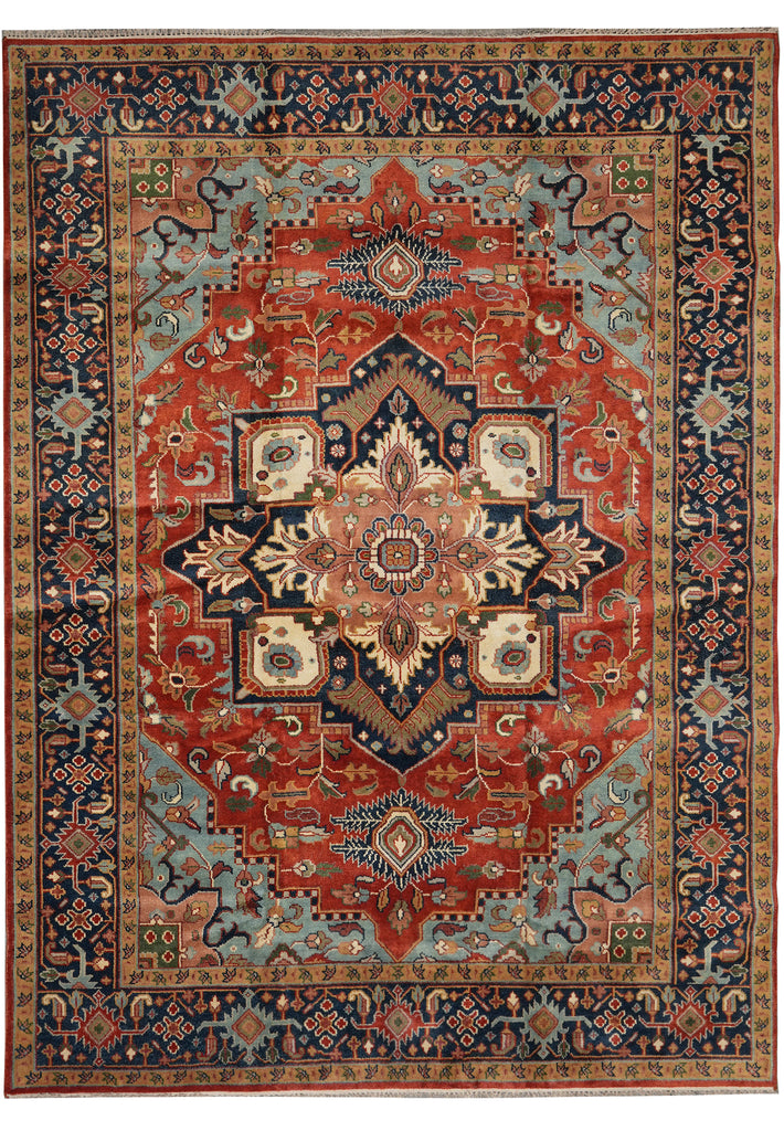 8.9 x 11.9 New Heriz Serapi Handmade India Rug