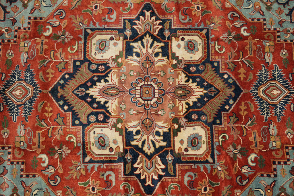 8.9 x 11.9 New Heriz Serapi Handmade India Rug #F-4578