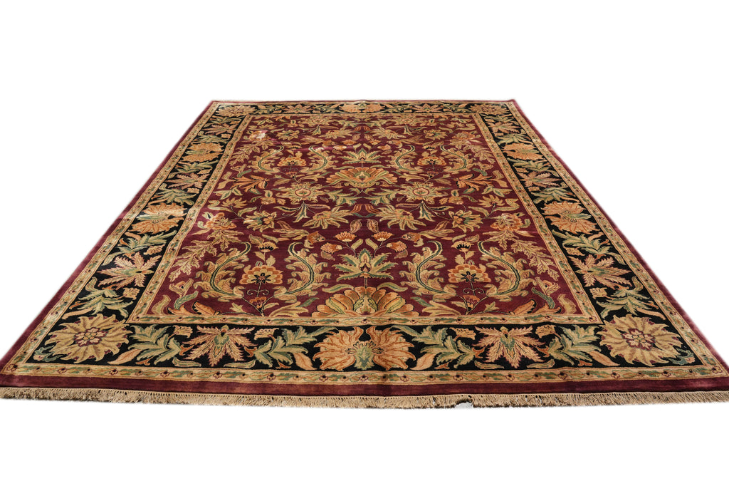 9 x 12 High Quality Wool Jaipur Rug Burgundy