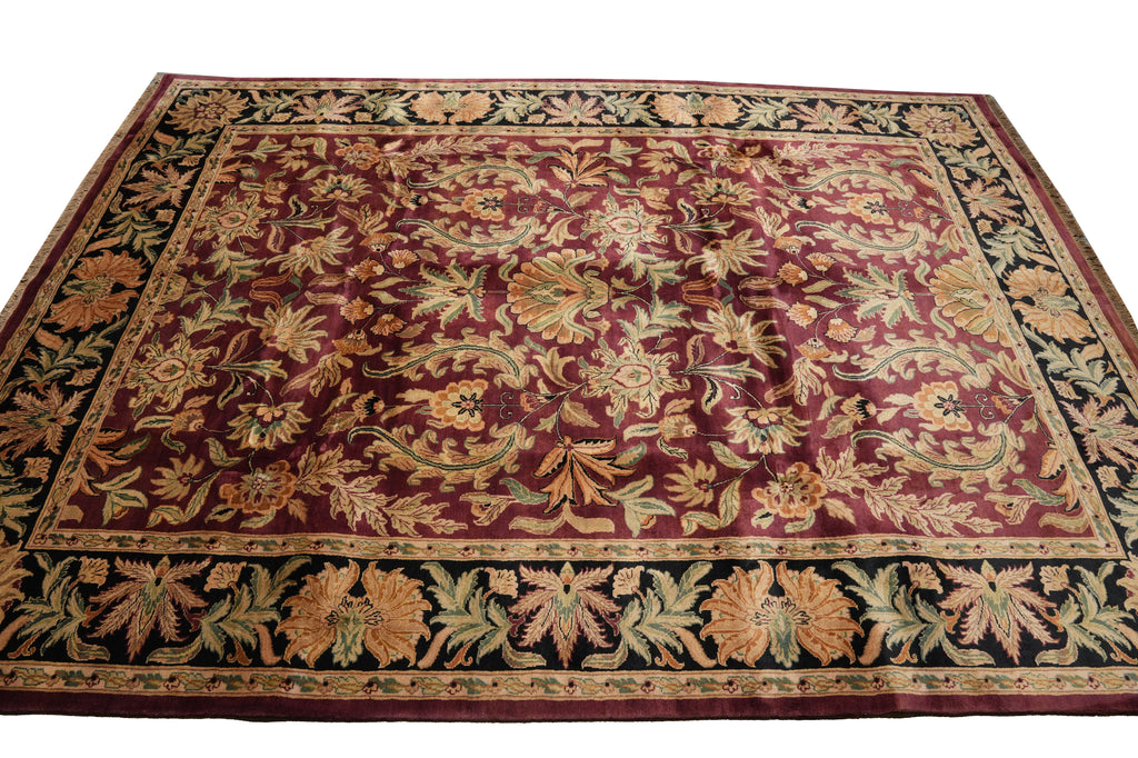9 x 12 High Quality Wool Jaipur Rug Burgundy
