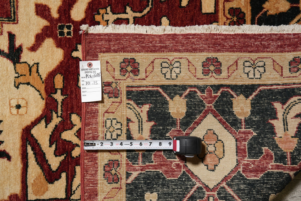 10 x 15 New Serapi Heriz Natural Ghazni Wool Handmade Afghanistan #PIX-2285