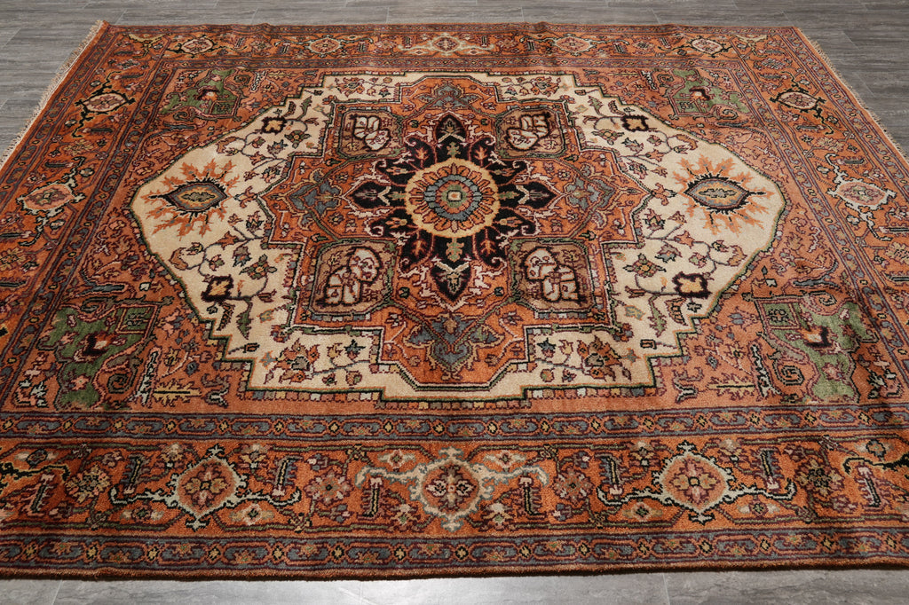 8 x 10 New Serapi Heriz Handmade India Rug #F-4579