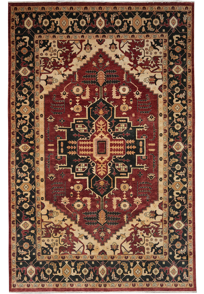 10 x 15 New Serapi Heriz Natural Ghazni Wool Handmade Afghanistan #PIX-2285