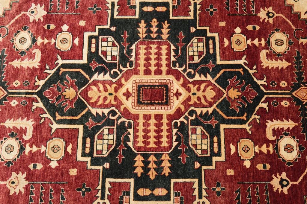 10 x 15 New Serapi Heriz Natural Ghazni Wool Handmade Afghanistan #PIX-2285