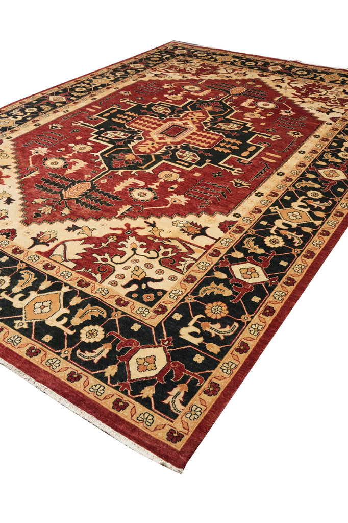 10 x 15 New Serapi Heriz Natural Ghazni Wool Handmade Afghanistan #PIX-2285
