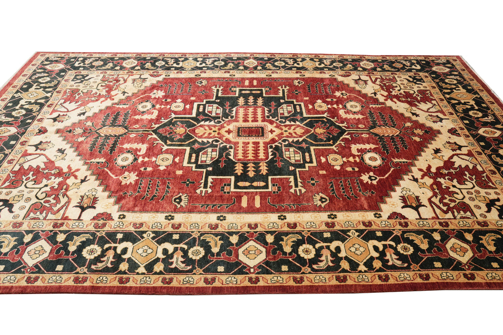 10 x 15 New Serapi Heriz Natural Ghazni Wool Handmade Afghanistan #PIX-2285