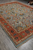 Load image into Gallery viewer, 10 x 13.9 New Reproduction Handmade Quality Wool Soltanabad Rug Light Blue Coral #F-4580
