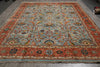 Load image into Gallery viewer, 10 x 13.9 New Reproduction Handmade Quality Wool Soltanabad Rug Light Blue Coral #F-4580