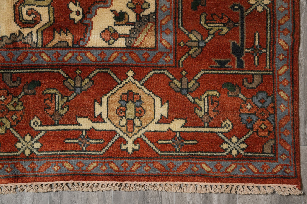 9 x 12 Nice Quality Wool Handmade Heriz Serapi Rug #F-4581