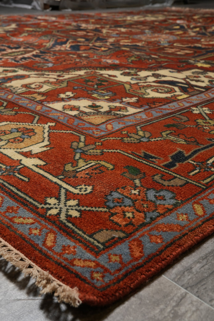 9 x 12 Nice Quality Wool Handmade Heriz Serapi Rug #F-4581