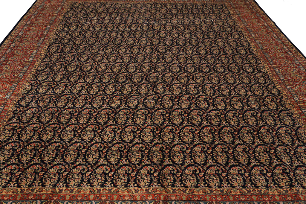 10 x 12.9 Great Quality Herati Paisely Rug Dense Weave Natural Wool #PIX-10253