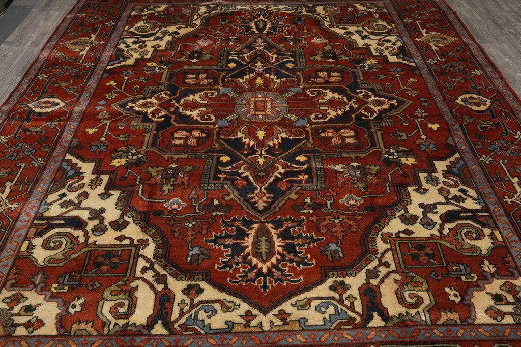9 x 12 Nice Quality Wool Handmade Heriz Serapi Rug #F-4581