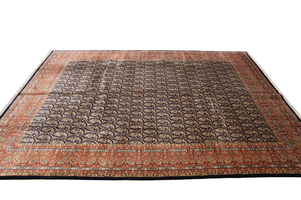 10 x 12.9 Great Quality Herati Paisely Rug Dense Weave Natural Wool #PIX-10253