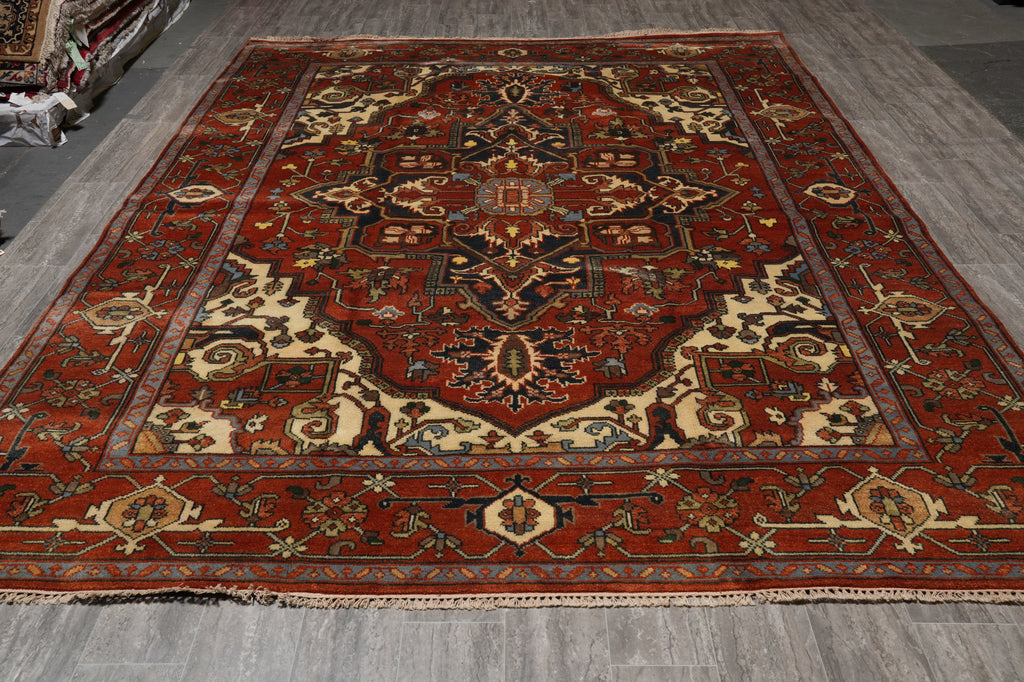 9 x 12 Nice Quality Wool Handmade Heriz Serapi Rug #F-4581