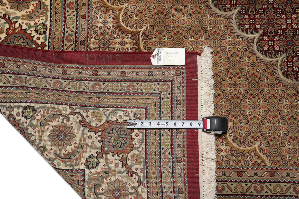 10 x 13 Quality Wool and Silk Mahi Tabriz Rug Roby #PIX-44995