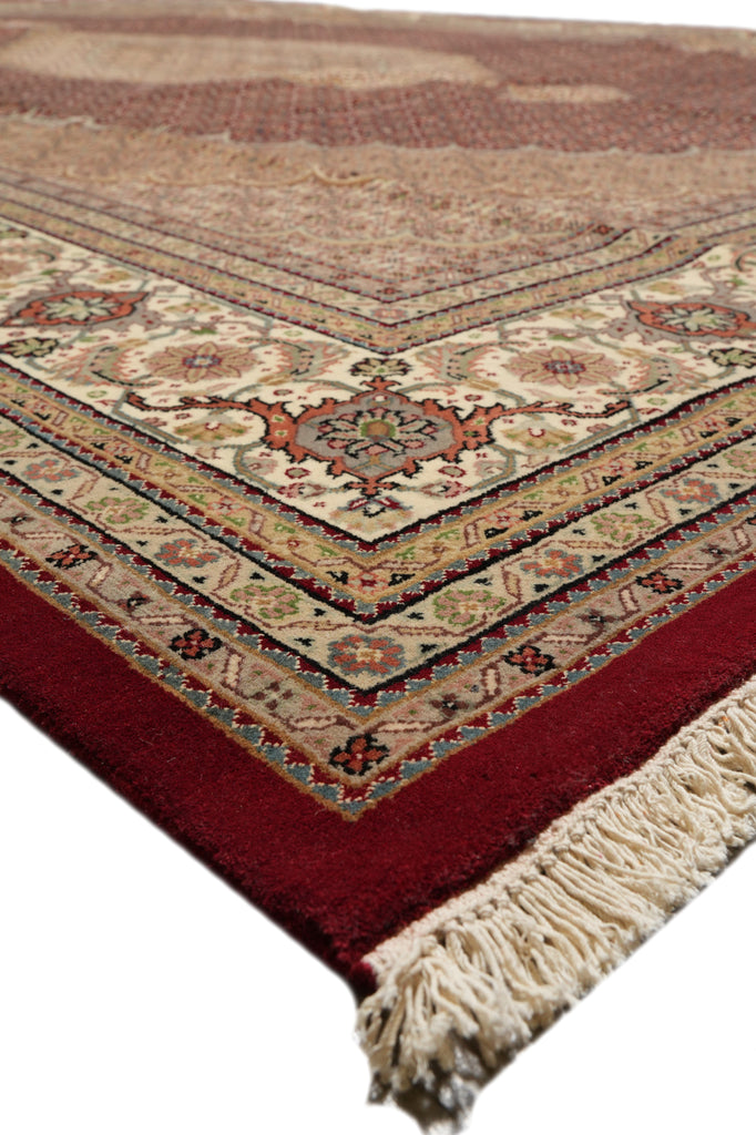 10 x 13 Quality Wool and Silk Mahi Tabriz Rug Roby #PIX-44995