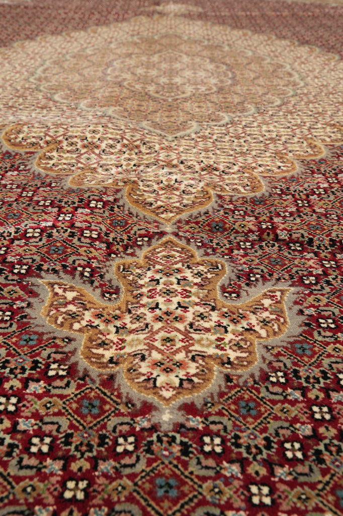 10 x 13 Quality Wool and Silk Mahi Tabriz Rug Roby #PIX-44995