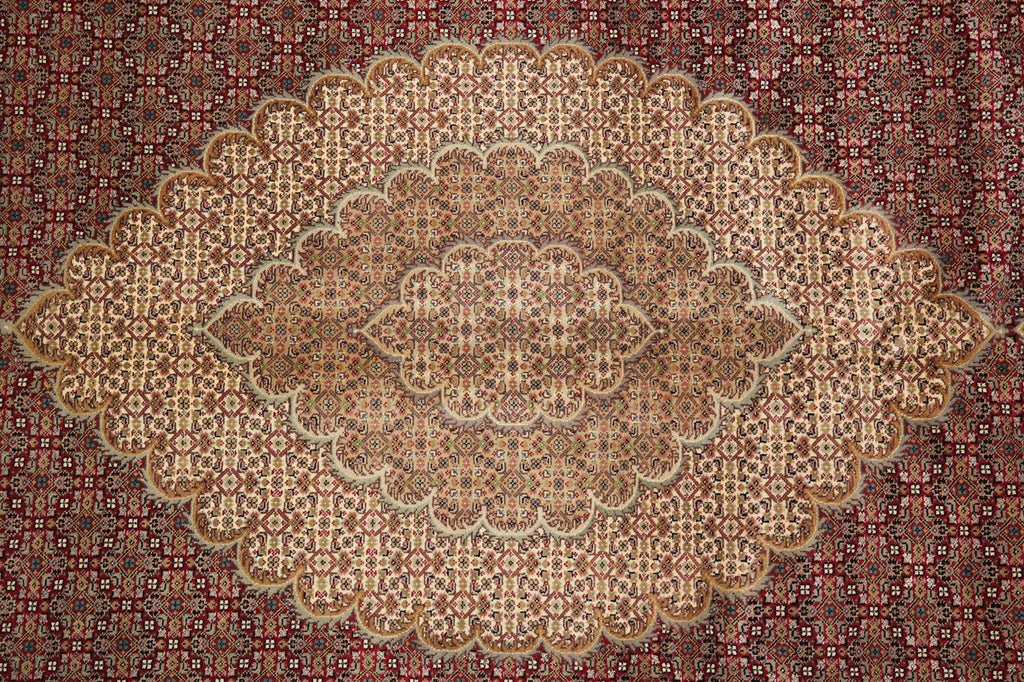 10 x 13 Quality Wool and Silk Mahi Tabriz Rug Roby #PIX-44995