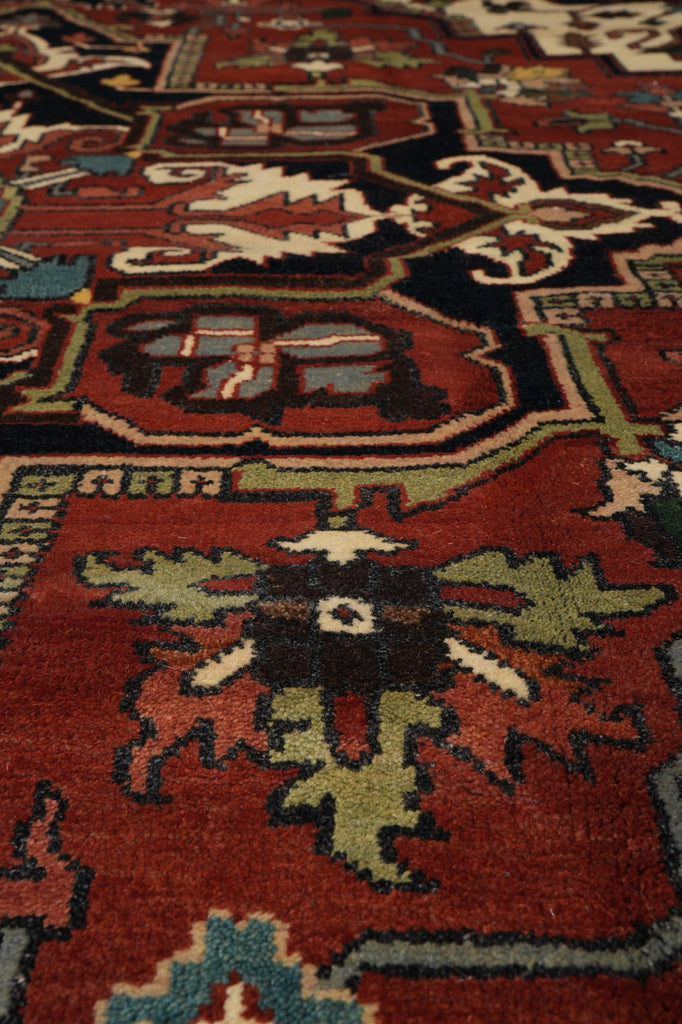 9.9 x 13.9 Good Quality Wool Handmade Serapi Heriz Rug #F-4582
