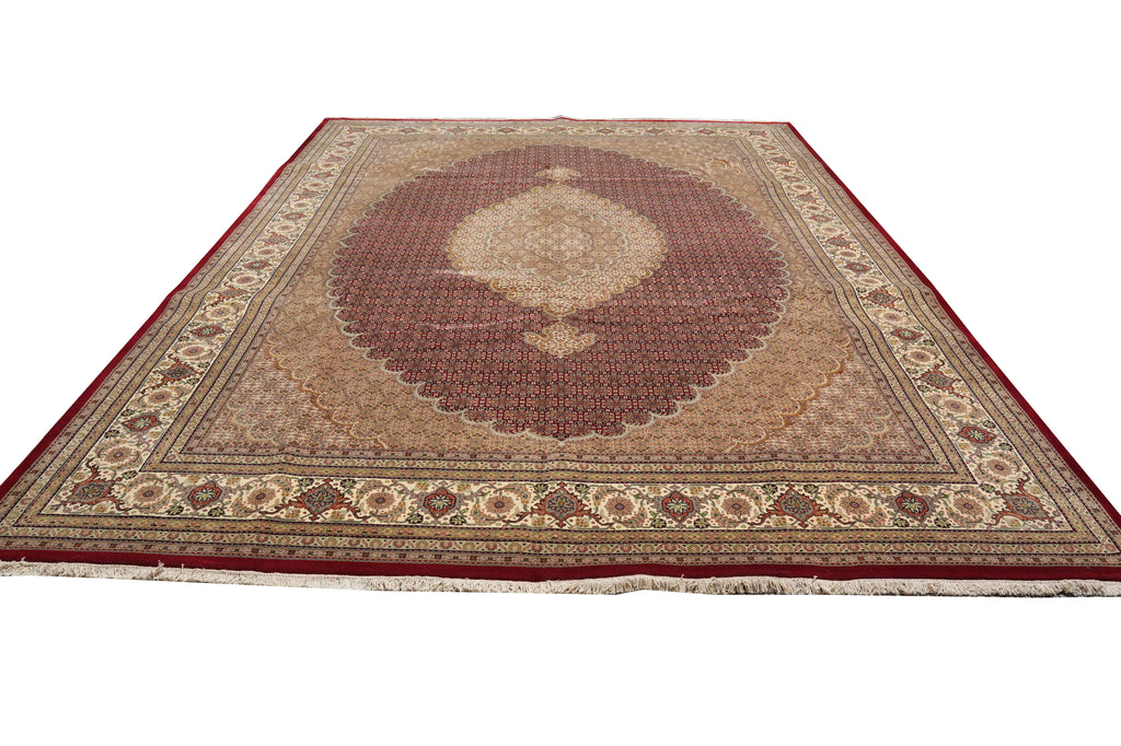 10 x 13 Quality Wool and Silk Mahi Tabriz Rug Roby 