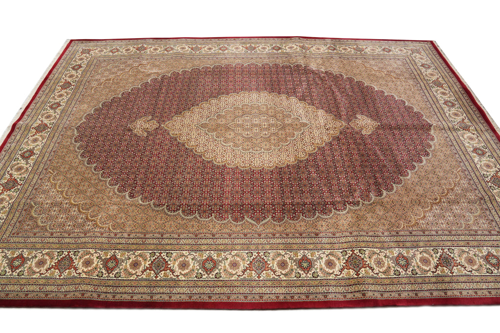 10 x 13 Quality Wool and Silk Mahi Tabriz Rug Roby #PIX-44995