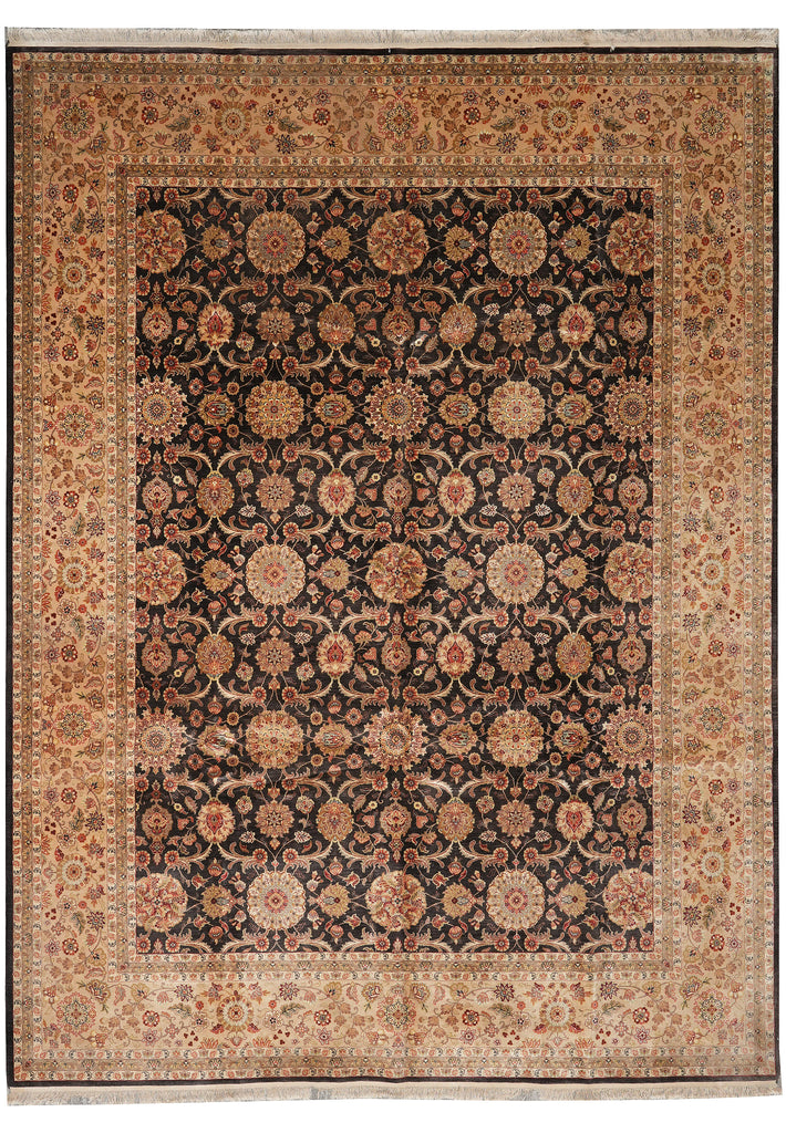 10 x 12.7 Amazing Quality Fine Weave Zigler Rug Charcoal Black