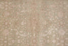 Load image into Gallery viewer, A close-up of an ornate floral patterned fabric or wallpaper in muted sage green with dusty pink and beige motifs.