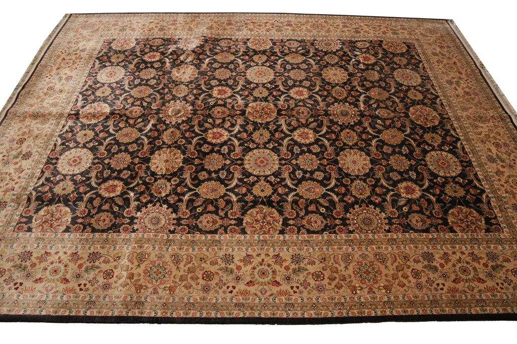 10 x 12.7 Amazing Quality Fine Weave Zigler Rug Charcoal Black #PIX-12731
