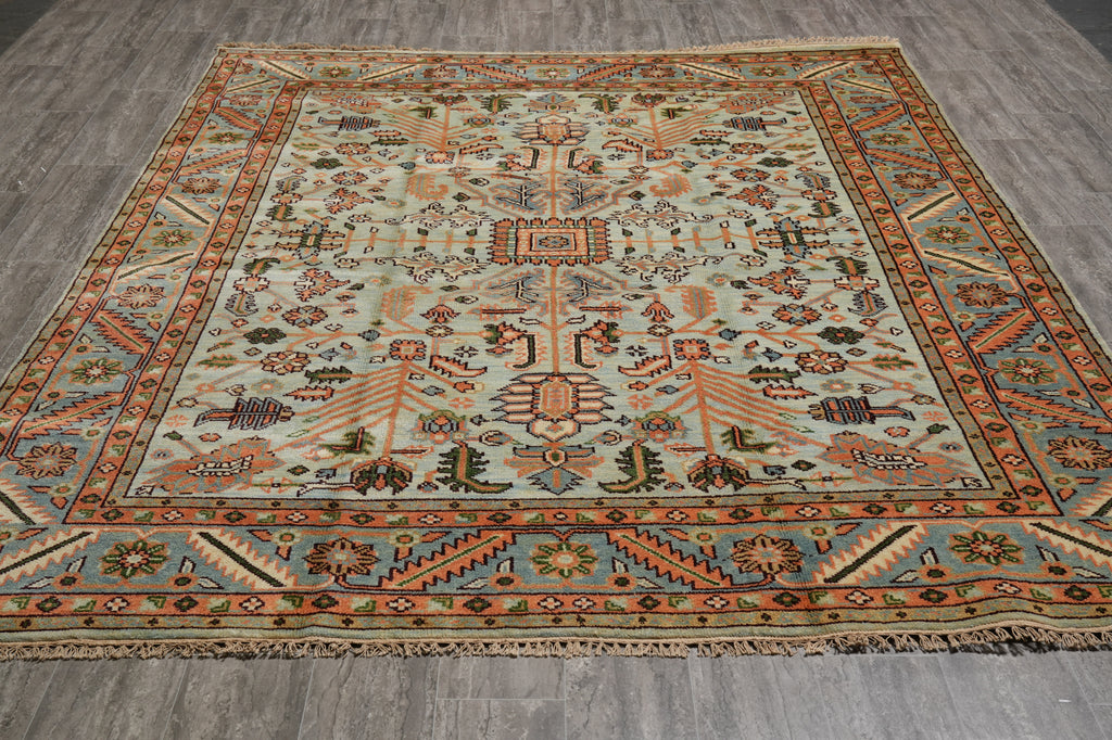 8 x 9.9 Handmade Reporoduction of Antique Soltanabad Serapi Rug #F-4583
