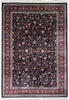 Load image into Gallery viewer, 10 x 14 Black Burgundy Fine Hand-knotted Wool and Silk Carpet #F-4372