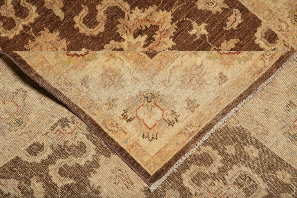 5 x 6.6 Chobi Peshawar Ghazni Wool Rug BROWN Pakistan #PIX-22294