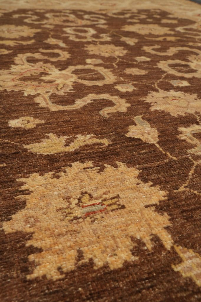 5 x 6.6 Chobi Peshawar Ghazni Wool Rug BROWN Pakistan #PIX-22294