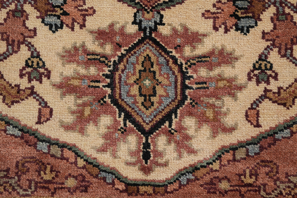 9.9 x 10 Square Rug Heriz Serapi Handmade India #F-4584