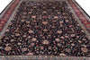 Load image into Gallery viewer, 10 x 14 Black Burgundy Fine Hand-knotted Wool and Silk Carpet #F-4372