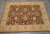 Load image into Gallery viewer, 5 x 6.6 Chobi Peshawar Ghazni Wool Rug BROWN Pakistan #PIX-22294