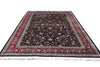 Load image into Gallery viewer, 10 x 14 Black Burgundy Fine Hand-knotted Wool and Silk Carpet #F-4372