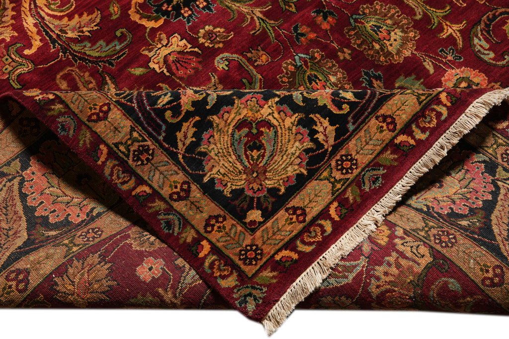 9.3 x 13.4 Quality Handmade Dense Lustrous Wool Burgundy Jaipur Rug  #PIX-8670