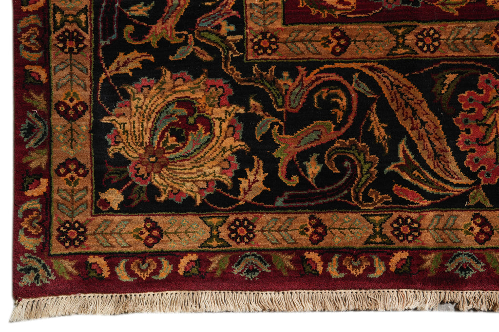 9.3 x 13.4 Quality Handmade Dense Lustrous Wool Burgundy Jaipur Rug  #PIX-8670