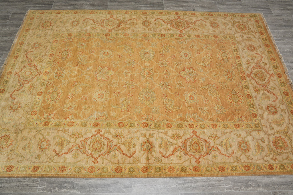 5.7 x 8 Peshawar Oushak Design Rug-Pakistan #PIX-13806