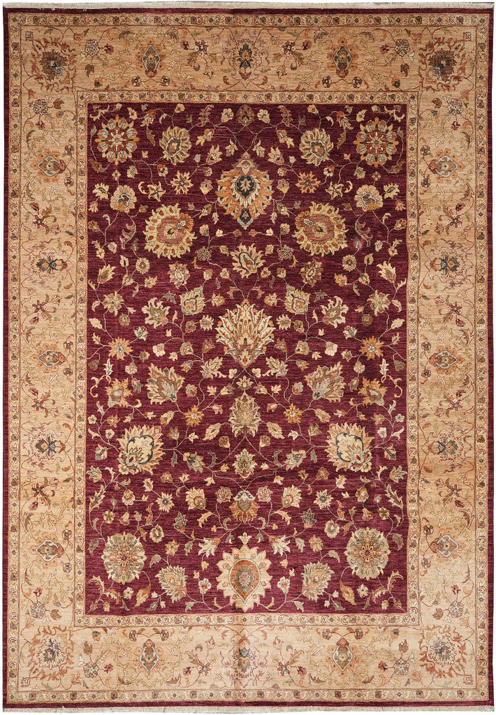 10 x 14 Natural Wool Quality Handmade Rug Zigler Chobi Peshawar Carpet