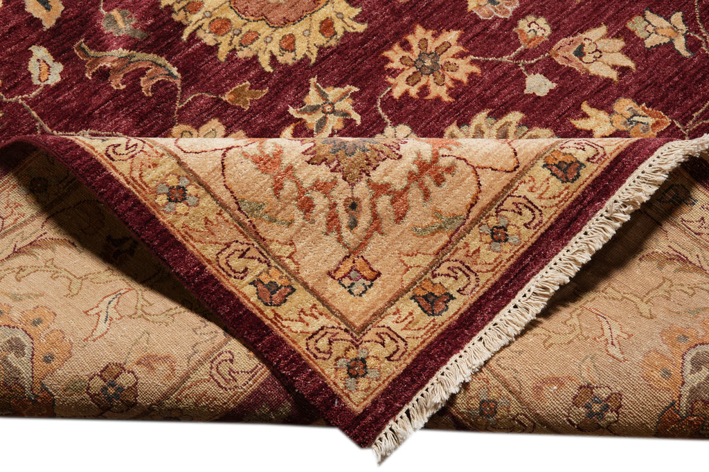 10 x 14 Natural Wool Quality Handmade Rug Zigler Chobi Peshawar Carpet #PIX-10275