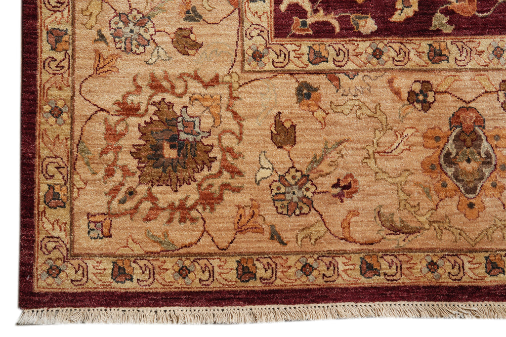 10 x 14 Natural Wool Quality Handmade Rug Zigler Chobi Peshawar Carpet #PIX-10275