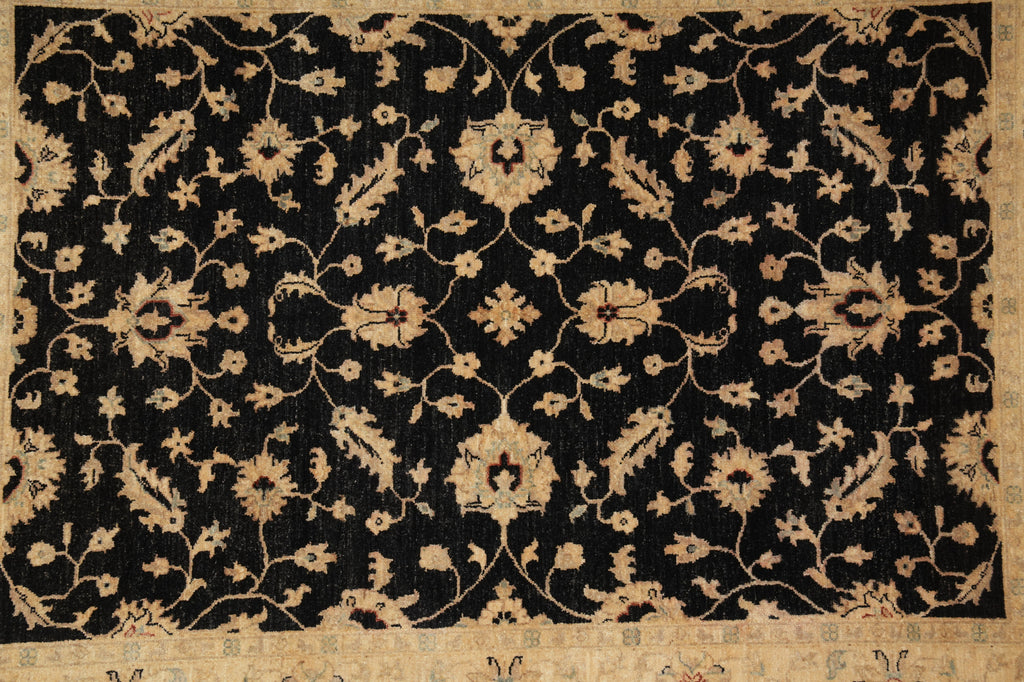 5 x 7 Chobi Peshawar Ziegler Rug BLACK - Pakistan #PIX-20218