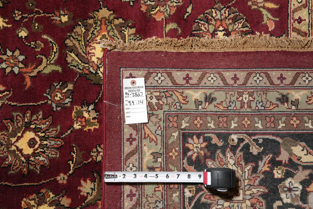 9.9 x 14 High Quality New Jaipur Rug Burgundy Black #PIX-3827